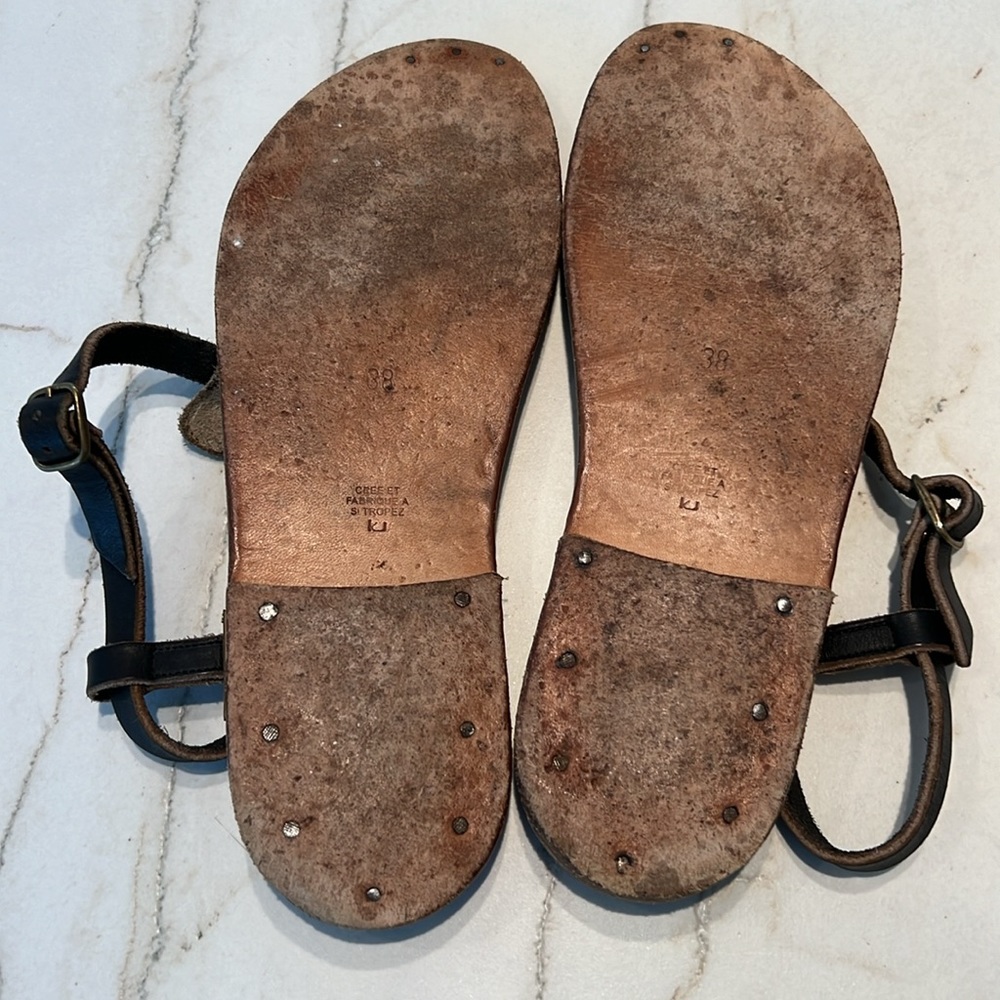 Golden Goose Distressed Thong Sandals (Size 38) - Picture 5 of 7